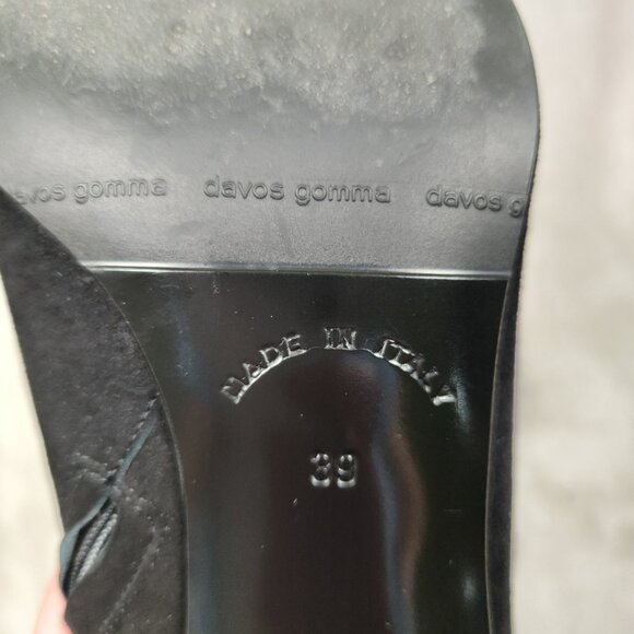 GRIGIARANCIO Suede Booties Black Made in Italy Size EU 39 - Picture 6 of 11